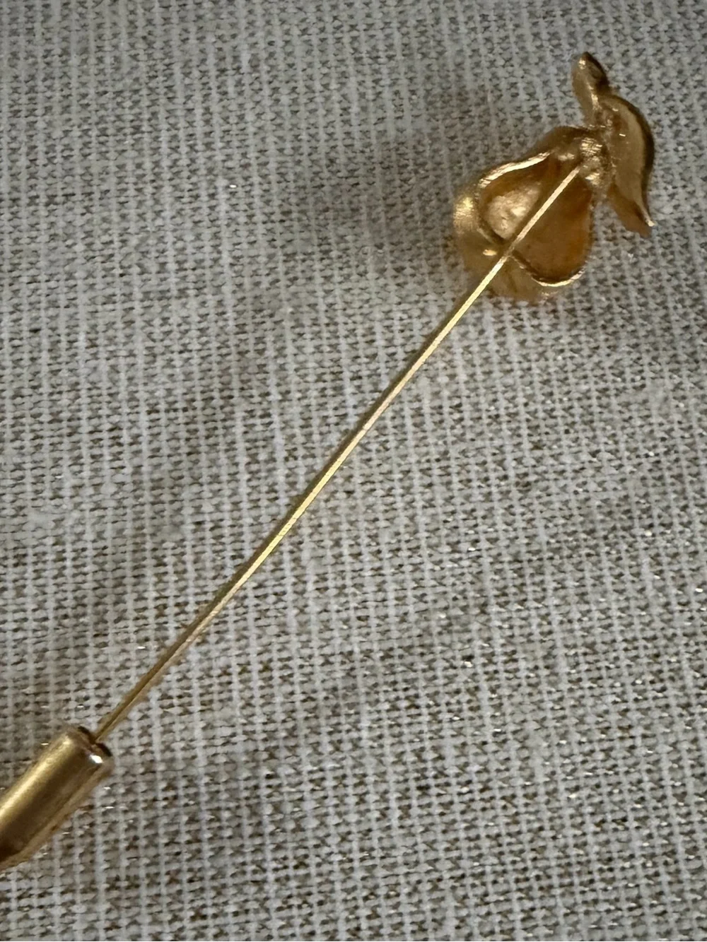 Trifari Gold-tone Pear Stick Pin - Elegant Women’s